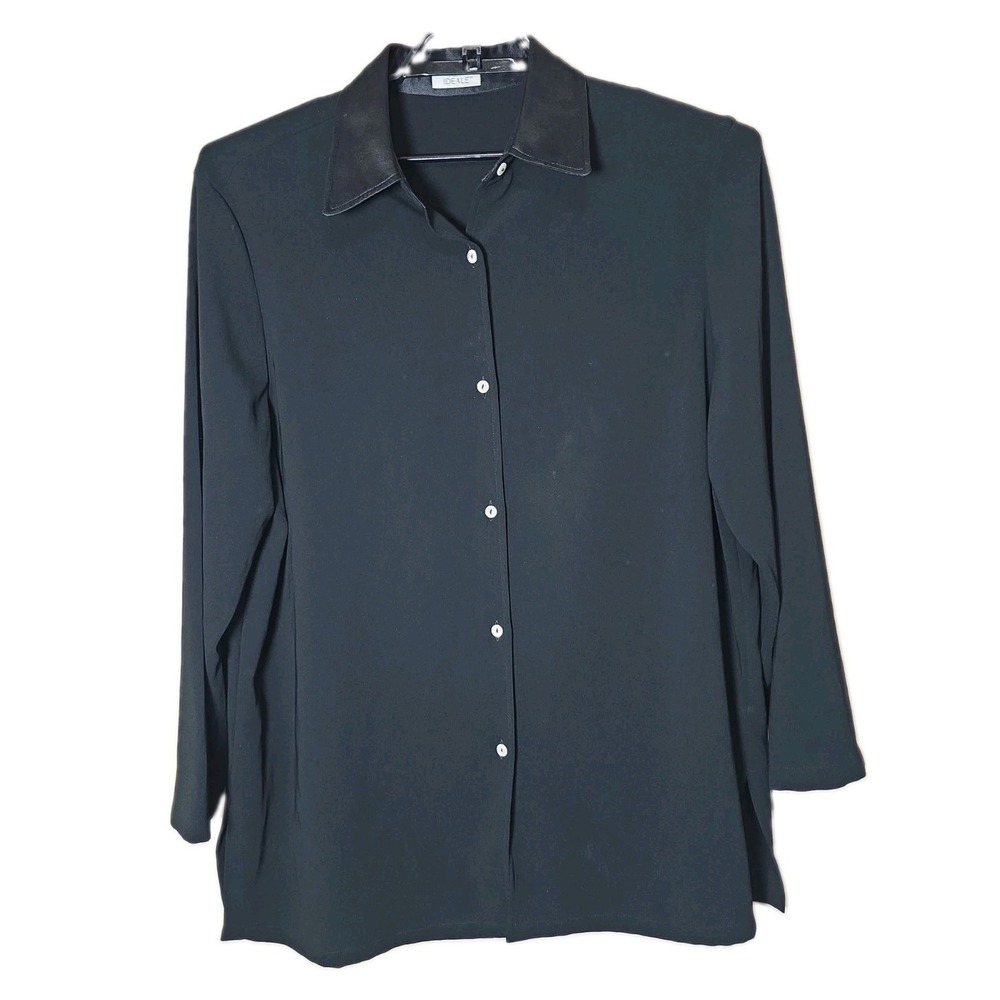 Tombolini IDEALE Men's Black Dress Button Down Shirt Size 46 XL t8